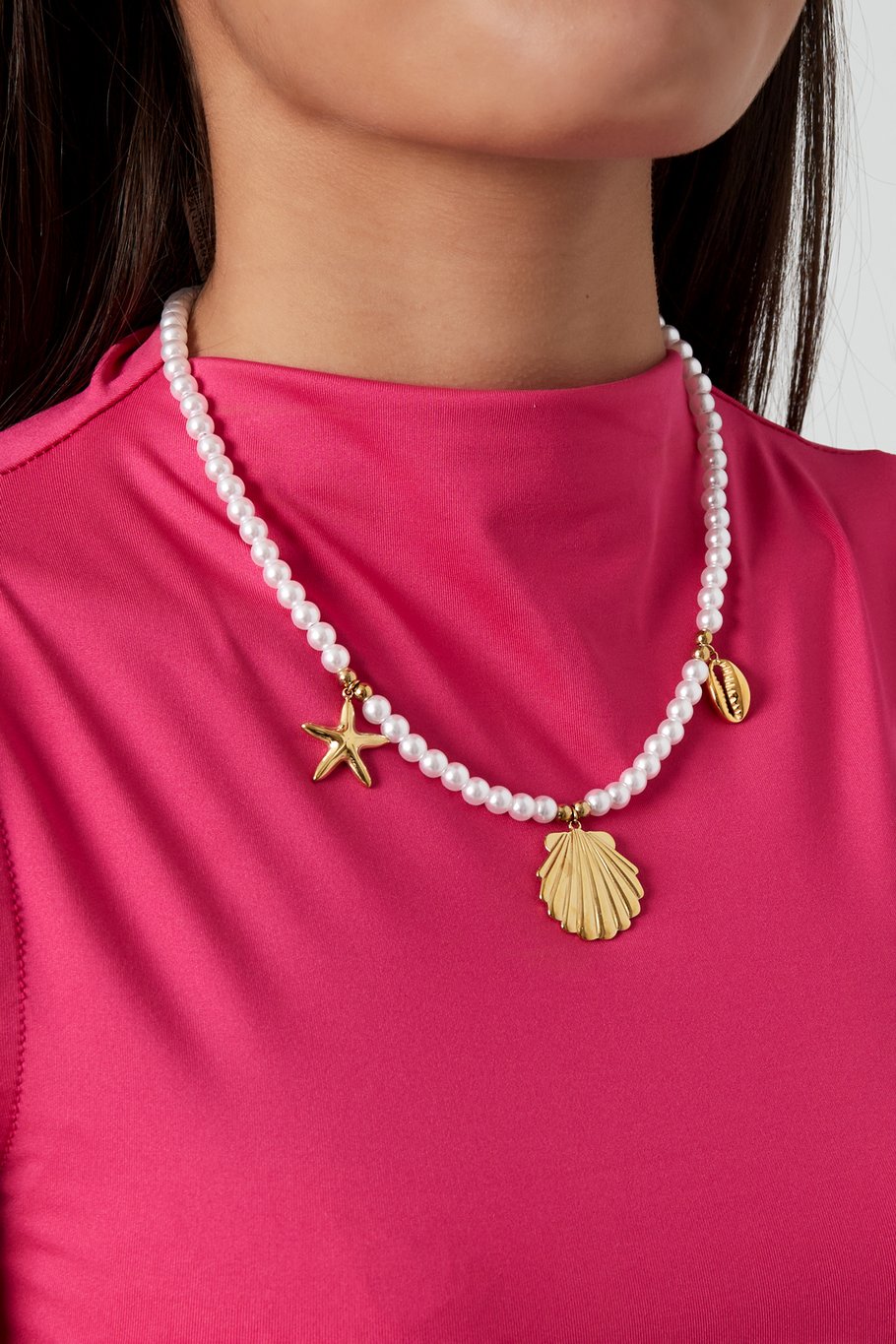 pearl necklace with sea charms Picture2